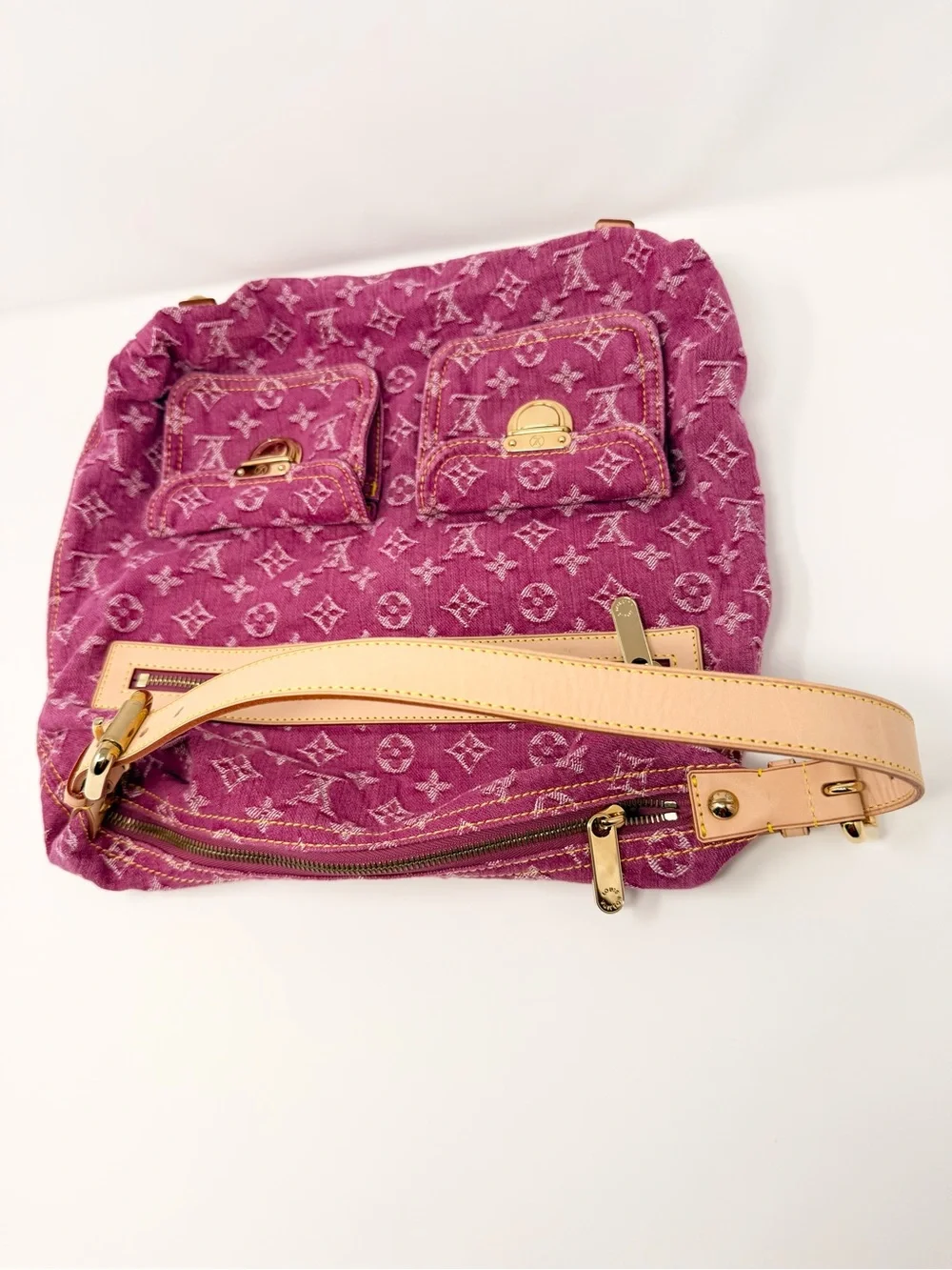 Louis Vuitton Monogram Denim Baggy GM Pink Limited Edition